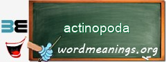 WordMeaning blackboard for actinopoda